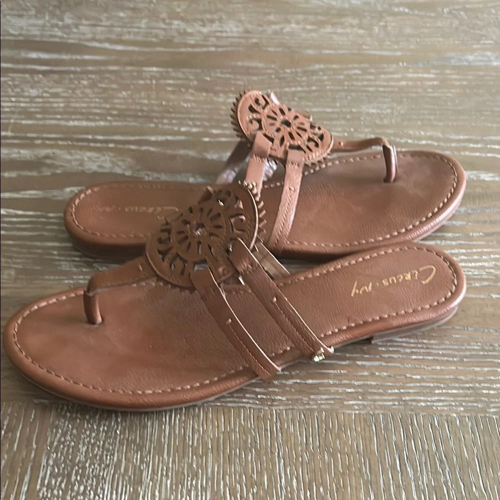 Circus by Sam Edelman Brown Cutout Sandals - Picture 4 of 4